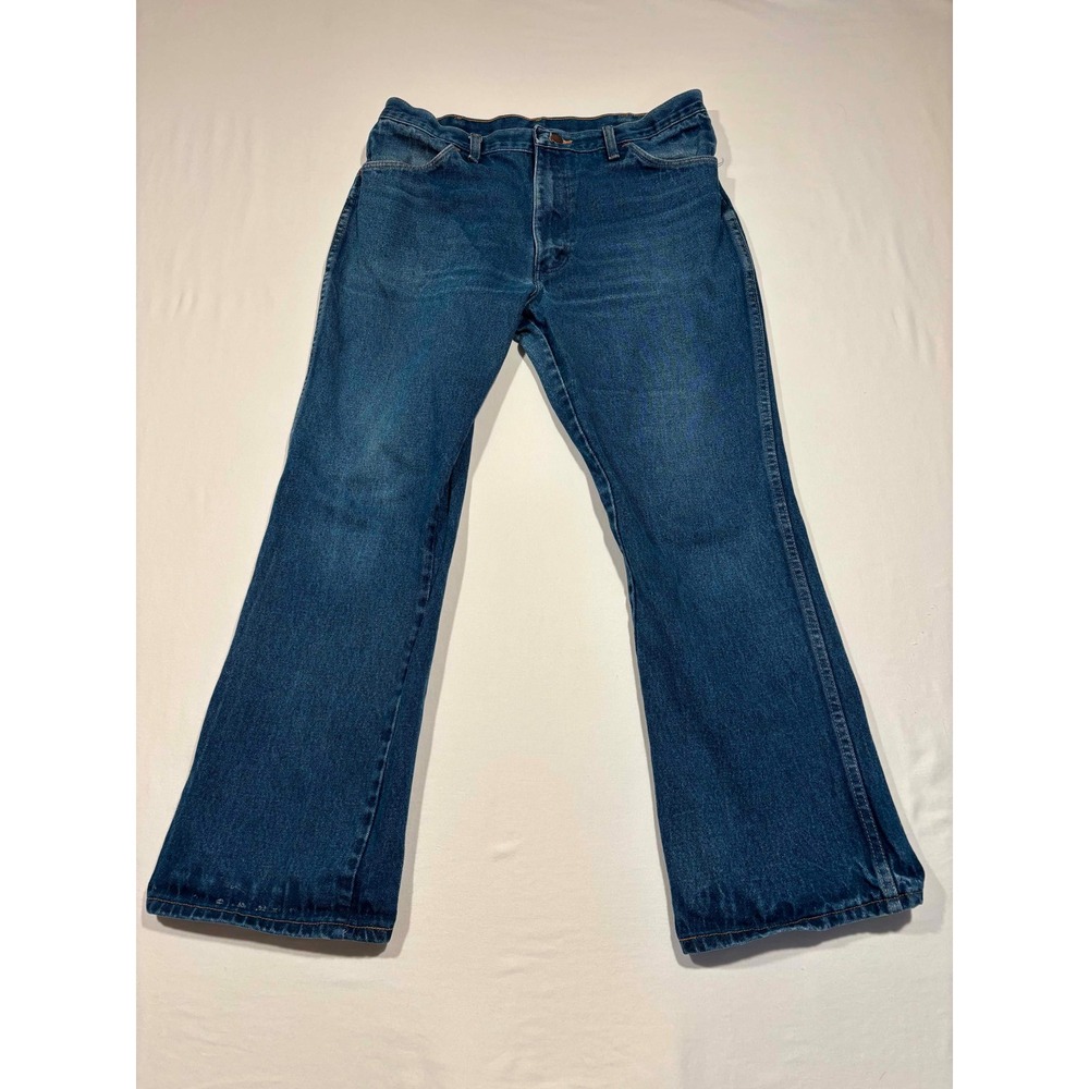 Vintage Rustler Mens Medium Wash Straight Leg Denim Jeans  Made in USA 36x30